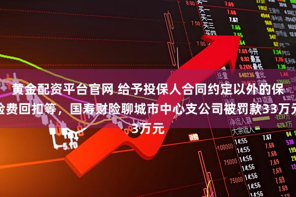 黄金配资平台官网 给予投保人合同约定以外的保险费回扣等，国寿财险聊城市中心支公司被罚款33万元